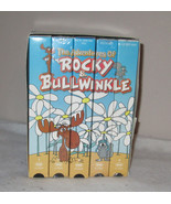 Adventures of Rocky &amp; Bullwinkle 5 VHS Tapes Lot Complete with Box - £21.43 GBP
