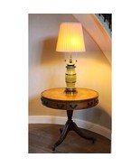 Mid Century STIFFEL Yellow Enamel / Brass DBL Socket Table Lamp 35.5&quot; VI... - $5,317.83 MXN