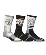 Pittsburgh Steelers Socken 3 Packung Rundhals Länge NFL Fußball Herren S... - £38.43 GBP