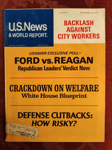 U S NEWS World Report Magazine December 22 1975 Gerald Ford vs Ronald Re... - £11.31 GBP