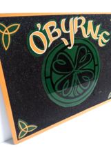 O&#39;BYRNE Celtic Irish Trinity Knot Shamrock Metal Homemade Pub Sign 18&quot;h ... - £78.01 GBP