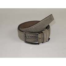 Mens Genuine Basket weave Suede Soft Leather Belt PIERO ROSSI Turkey # 1002 Gray image 5