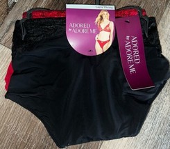 Adored Adore Me ~ Womens Layla Thong Underwear Panties 2-Pair Lace Nylon ~ XL - £15.56 GBP