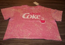 WOMEN&#39;S TEEN COCA-COLA CHERRY COKE Pink TIE-DYE Skimmer T-shirt MEDIUM NEW - £15.31 GBP