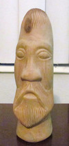 Original Hand Carved &quot;Face of a Man&quot; Sculpture Butternut Wood Art Untitled Man B - £137.60 GBP