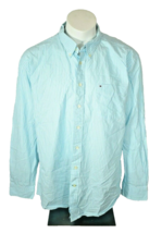 Tommy Hilfiger Mens 2XL Light Blue Pinstripe Long Sleeve Shirt - £14.44 GBP