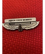 Vintage 1980’s TWA Junior Crew Member Plastic Wings - Silver &amp; Black - P... - £4.83 GBP