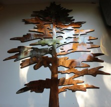 Majestic Wide Pine Tree - Metal Wall Art - Copper 24&quot; x 18&quot; - £49.30 GBP