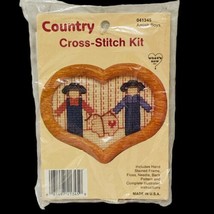 Country Cross Stitch Kit Amish Boys 041345 Made In USA - $17.99