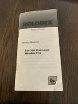 ROLODEX FILE - 32K ELECTRONIC OPERATING MANUAL - £5.14 GBP