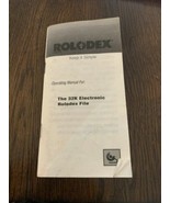 ROLODEX FILE - 32K ELECTRONIC OPERATING MANUAL - $6.56