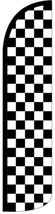 Checkered Black and White Swooper Windless Flag (2.5ft x 11.5ft) - £18.40 GBP