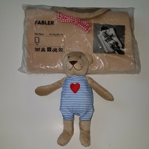 IKEA Fabler (NEW) Changing Mat (PREOWNED) Teddy Bear Lovey Plush Heart B... - $18.47