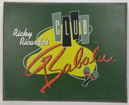 VINTAGE RICKY RICARDO&#39;S &quot; ClLUB Babalu i love Lucy Tin Bar Sign Rustic 1... - $515.40 MXN