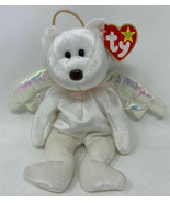 ty Beanie Baby Halo Vintage 1998 White Angel Wings Bear Brown Nose ~ Rare - £22.41 GBP