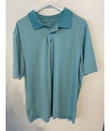 Croft Barrow Shirt Adult Large Aqua QuickDry Polo Golf Golfer Rugby Athl... - $15.45 CAD