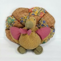 Thanksgiving Turkey Plush Stuffed Animal Brown Red Soft Paisley Brown So... - £17.02 GBP