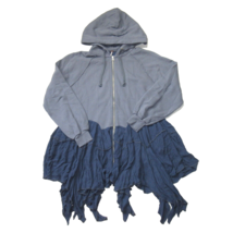 NWT Free People Moon Dust Cardi in Washed Denim Blue Hooded Hoodie Sweatshirt XS - £103.91 GBP