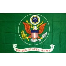 USA Premium Store US Army Flag 3x5 ft Brilliant Colors Green Emblem Shield Unite - £7.88 GBP