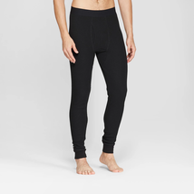 Goodfellow &amp; Co™ Men&#39;s Size Medium Black Cotton Blend Thermal Pants, NEW - $35.00