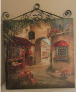 GINO&#39;S ITALIAN PIZZARIA FRAMED ART PRINT ON  CANVAS PAINTING BY RUANE MA... - $197.49 CAD