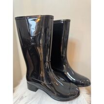 Jeffrey Campbell Showers Waterproof Rain Boot (Women) 8M, Black Gloss, NWT - $89.00