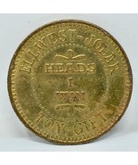 Vintage Ellwest-Jolar Amusement Centers Heads I Win Tails I Lose Coin Fl... - $3.43 CAD