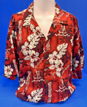 Punahou Apparel Hawaiian Shirt - 3XL/4XL - Red, Cream - £13.40 GBP