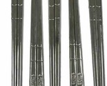 X 5 pairs Stainless Steel Fancy 8” Chopsticks Embossed Han Hanja(10 Chop... - $16.73