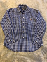 Boys Size Small 8-10 American Living Blue White Plaid Button Down Dress ... - $14.00