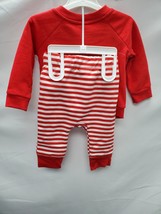 Infants Cat & Jack Red 3- 6 Months NWOT Christmas 2Pc Long Sleeve Outfit Santa image 2