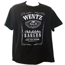 Wentz No. 11 Philadelphia Eagles Black Graphic T-shirt Men&#39;s Unisex Distillery  - £11.72 GBP