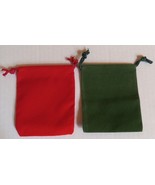 Velvet Mojo Bag 3&quot; x 4&quot; - Drawstring Pouch Choose from Two Colors! Red o... - £4.66 GBP