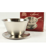 MCM Leonard Stainless Gravy Mayo Bowl with Attached Underplate - $8.59