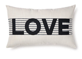 Sonoma Goods For Life® Ultimate Stripe Love Throw Pillow Navy Blue Stripe/Letter - $24.99