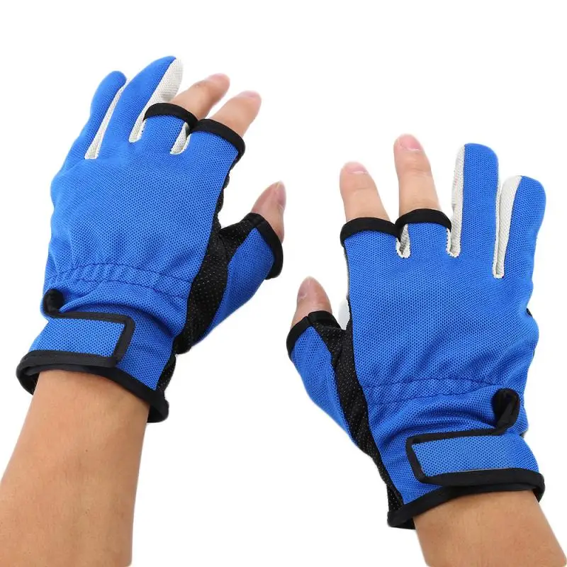 Sporting 1 Pair Of Fishing Gloves For Men  Women Outdoor Fishing Non-slip Gel 3  - £23.62 GBP