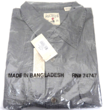 Redhead Brand Mens Short Sleeve Button Shirt Titanium Gray Size XL NIP - £11.14 GBP