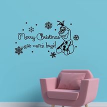 Merry Christmas Give Warm Hug ! Frozen Olaf Franchise Vinyl Decal Home Deco Car  - £15.81 GBP