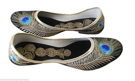 Women Shoes Indian Handmade Jutti Leather Ballerinas Traditional Mojari US 5-10  - £34.32 GBP