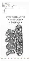 Simply Creative. Stockings mini cutting die. SCDIE147X20. Cardmaking. - £1.97 GBP