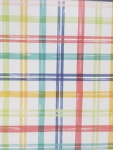 Peva Kitchen Printed Tablecloth,60&quot; Round, Summer Bright Multicolored Stripes,Bl - £11.76 GBP