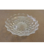 Vintage Glass Medium Dip or Candy Bowl Starburst Center Scalloped Edges ... - $35.63