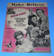 Show Boat Sheet Music Make Believe Vintage Howard Keel Kathryn Grayson  - £15.72 GBP