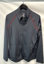 Danskin Semi FittedAthletic Jacket Women Sz L (12-14) Gray Long Sleeve Full Zip - £11.65 GBP