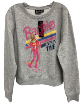 BARBIE Junior&#39;s &#39;Mountain Time&quot; Retro Graphic Sweatshirt Size XL Gray - £15.63 GBP