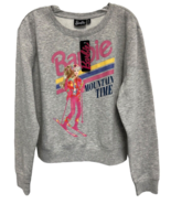 BARBIE Junior&#39;s &#39;Mountain Time&quot; Retro Graphic Sweatshirt Size XL Gray - €17,18 EUR