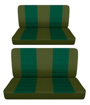 Fits 1959 Ford Galaxie sedan 4door Front and Rear bench seat covers  green - £104.32 GBP