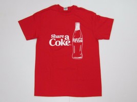 Coca-Cola Share a Coke Tee T-Shirt Size Medium Red 100% Cotton - £7.71 GBP