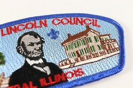 Vintage Blue Abraham Lincoln Council Central Boy Scout BSA Shoulder CSP Patch - £9.34 GBP