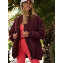 New Free People FP MOVEMENT Midnight Moon Solid Bomber Jacket $198 LARGE... - $1,884.61 MXN